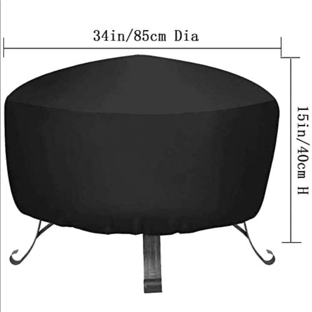 Fire Pit Cover,Fire Pit Cover Round,Heavy Duty Waterproof Dustproof